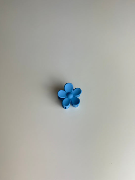 Mini Blue Flower Hair Claw Clip
