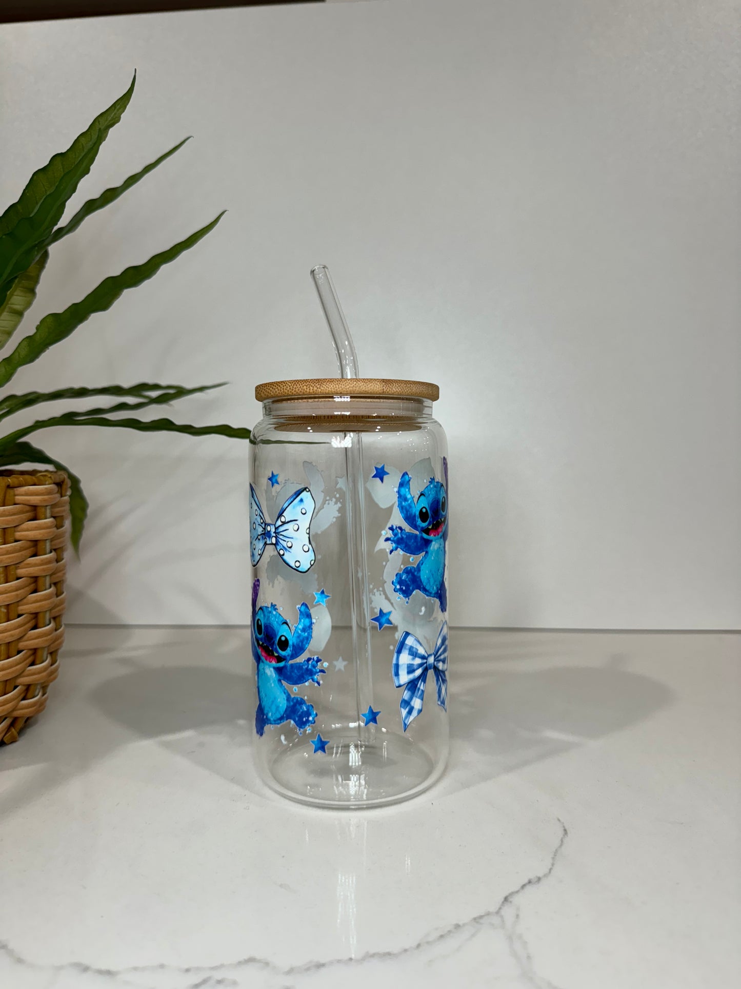 Stitch #5 Glass Tumbler