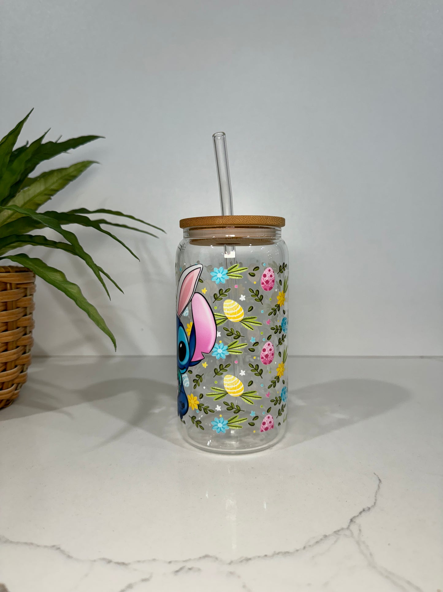 Easter Stitch #2 Glass Tumbler