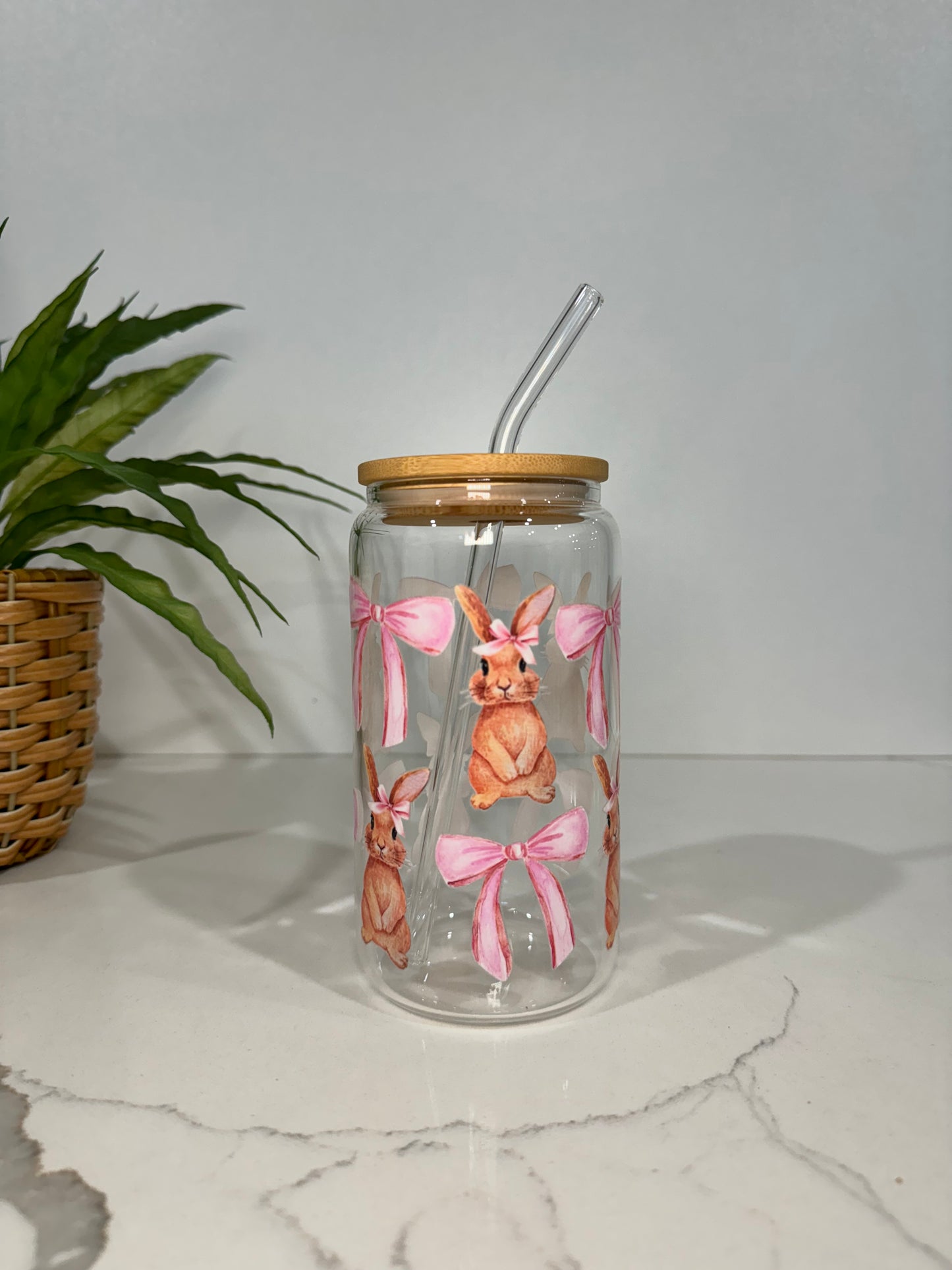 Bunnies #3 Glass Tumbler