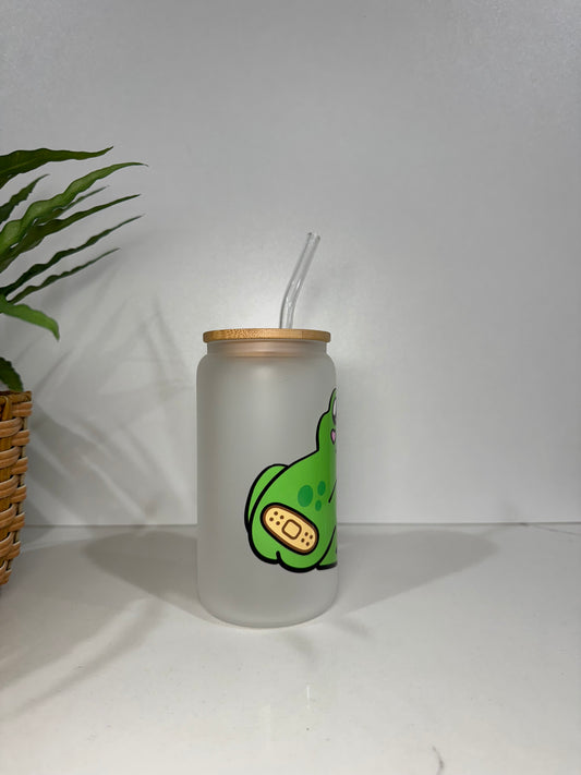 Frosted Frog #1 Glass Tumbler