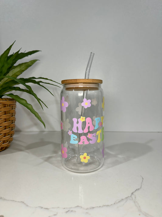 Happy Easter #2 Glass Tumbler