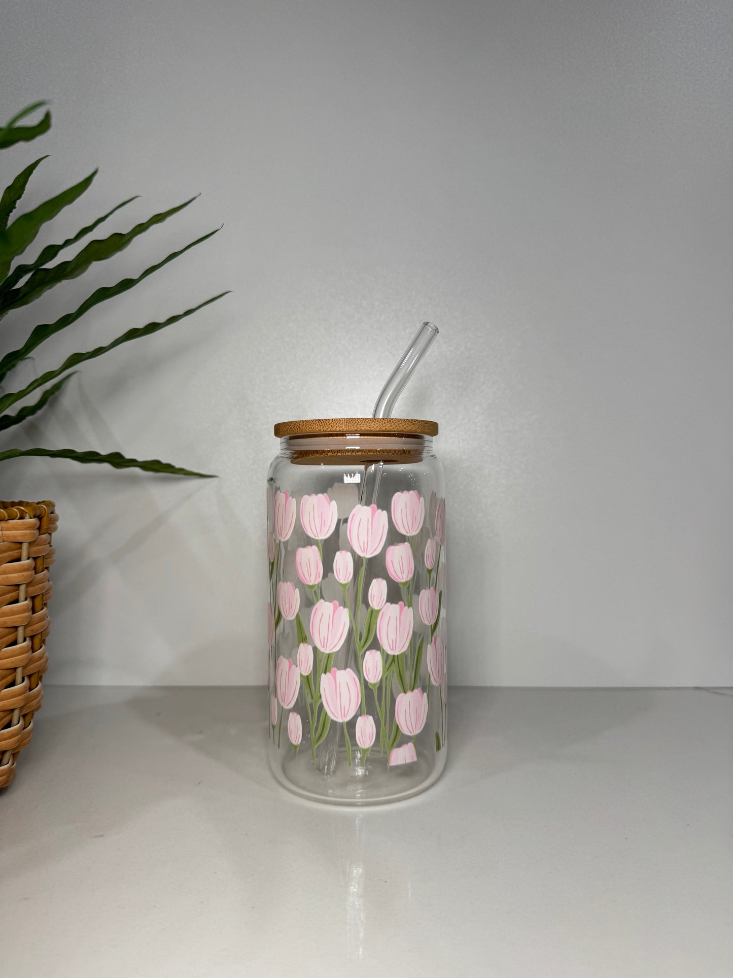 Tulips Glass Tumbler