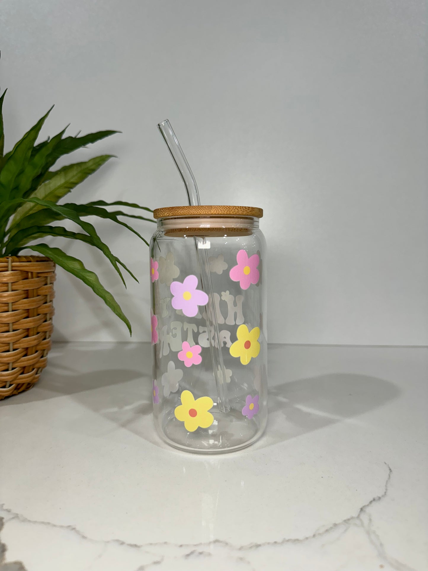 Happy Easter #2 Glass Tumbler