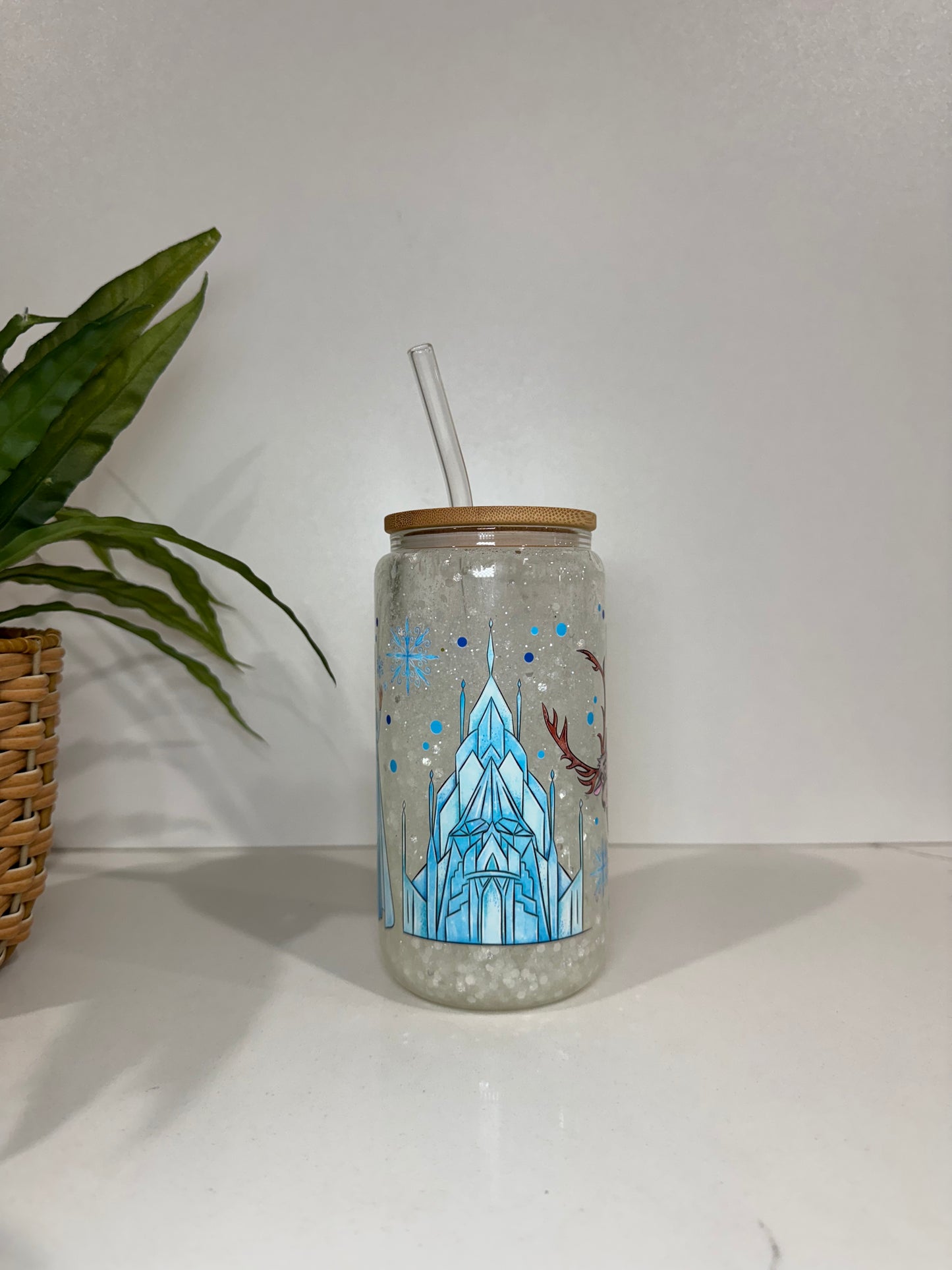 Glitter Frozen Glass Tumblers