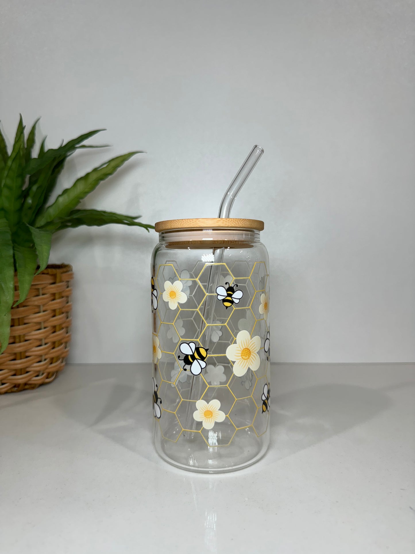 Bumble Bee Glass Tumbler