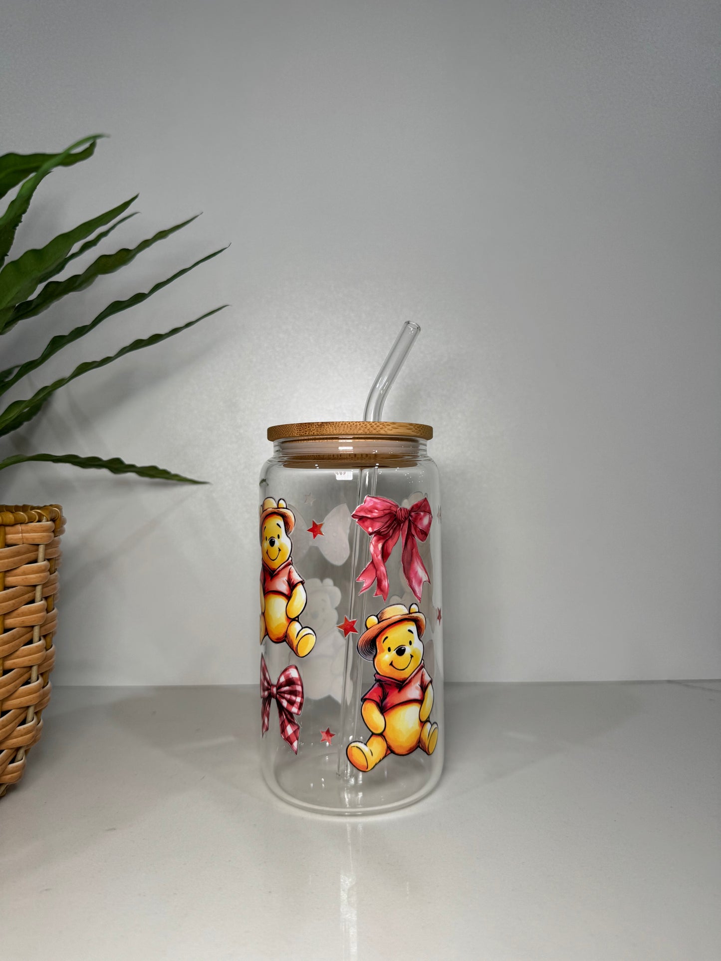 Pooh Bear Glass Tumbler