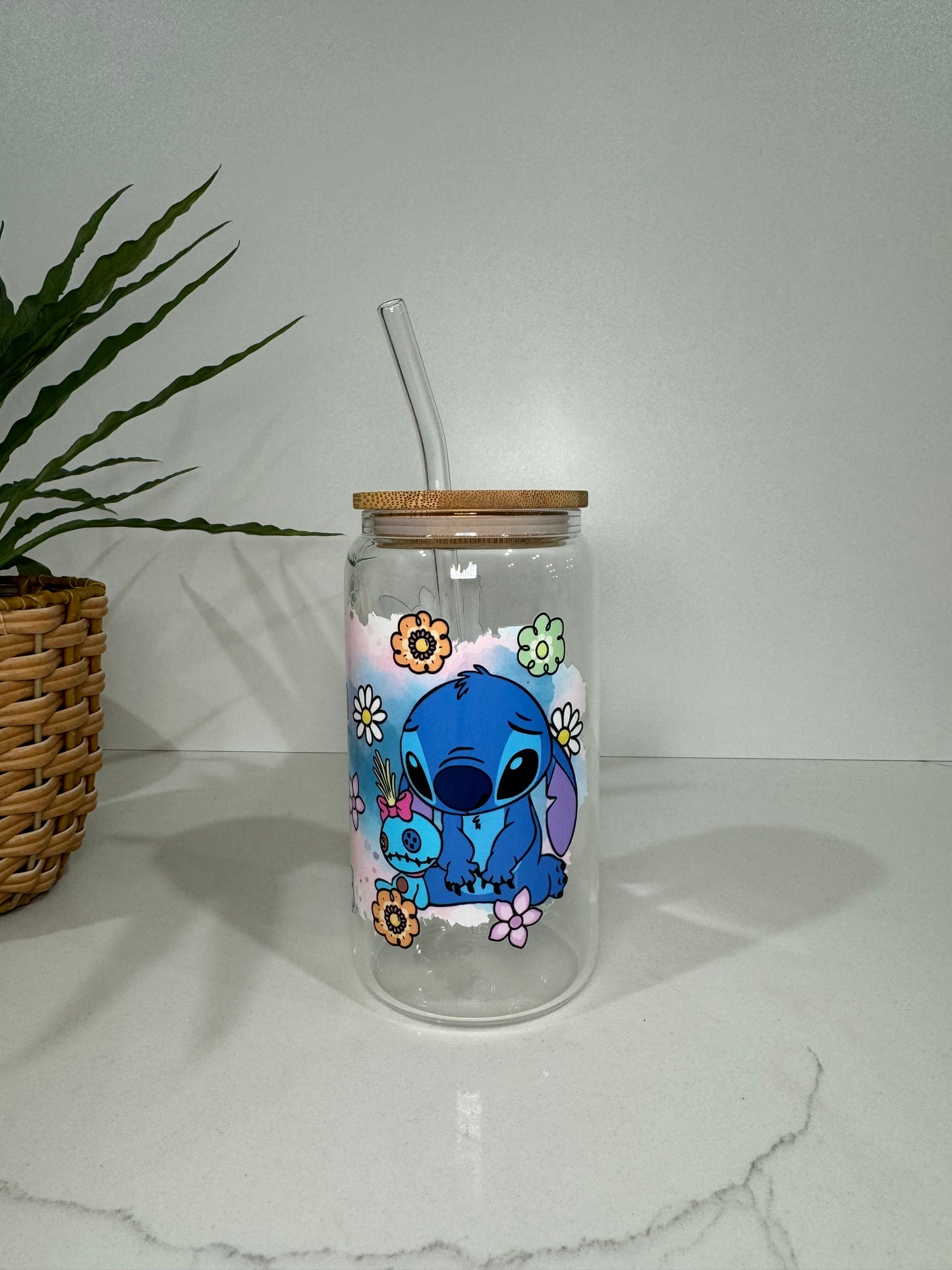 Stitch #4 Glass Tumbler