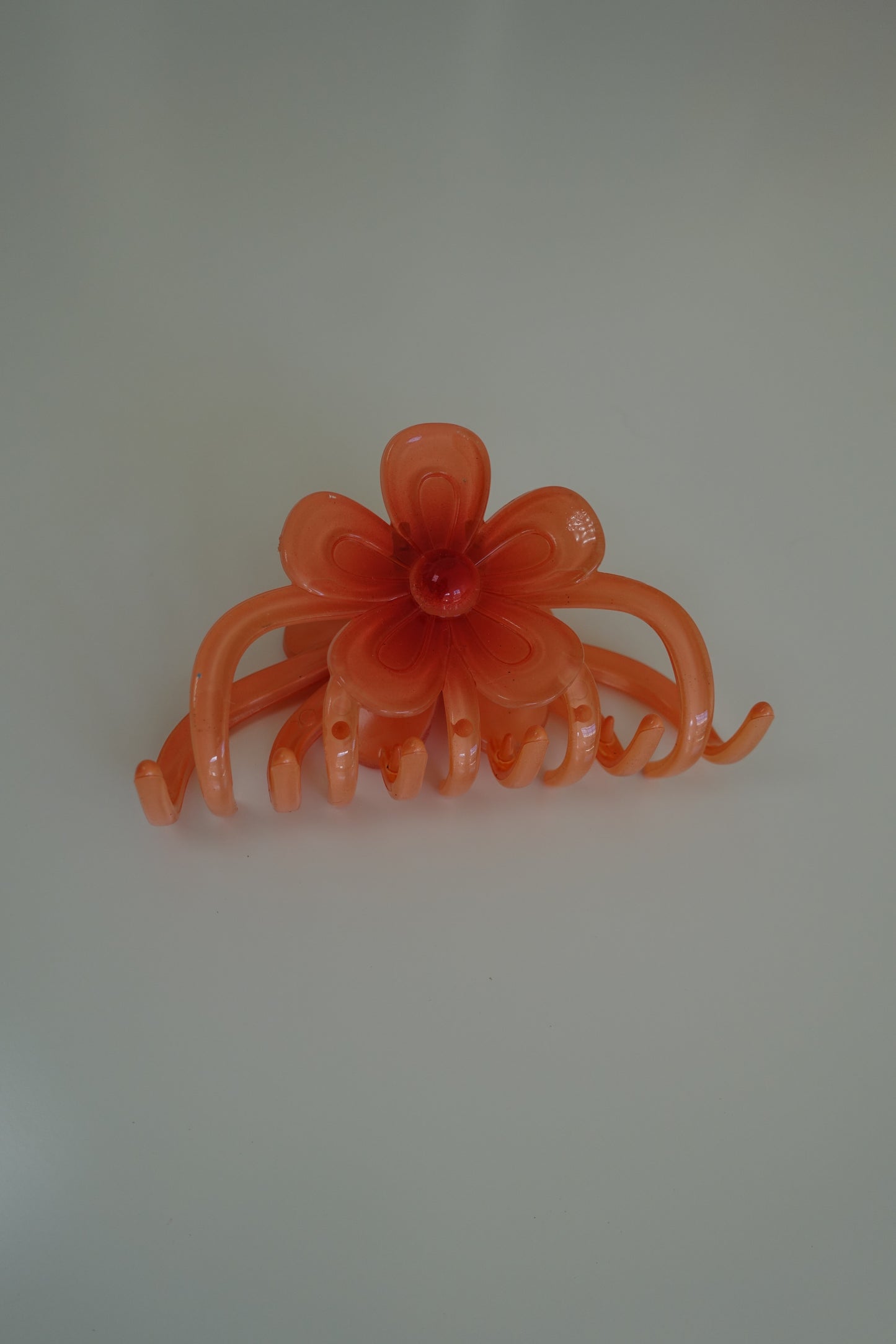 Orange Flower Hair Claw Clip