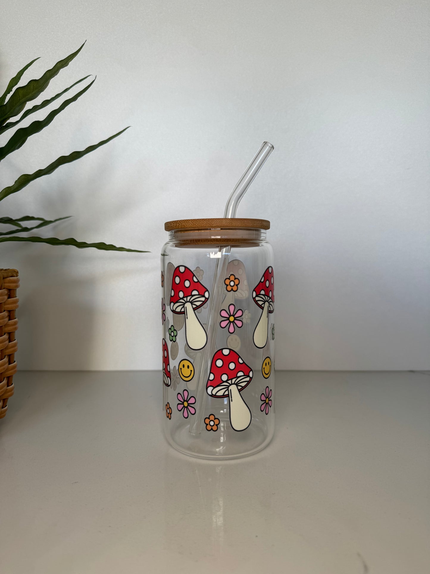 Mushroom Glass Tumbler