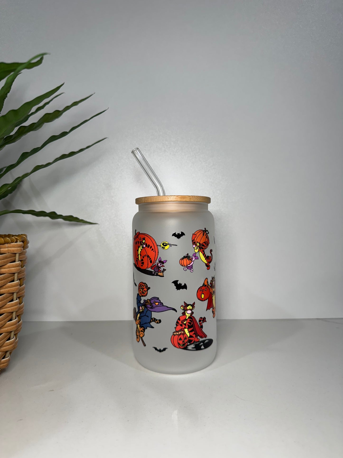 Frosted Tigger #2 Glass Tumbler