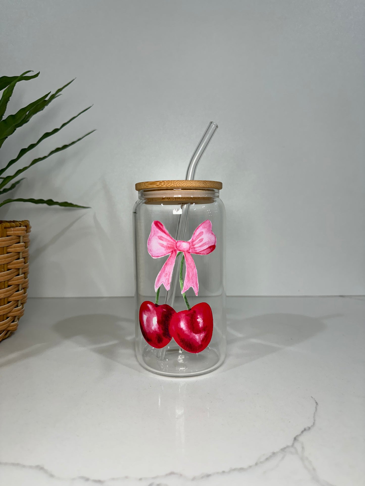 Cherry #3 Glass Tumbler