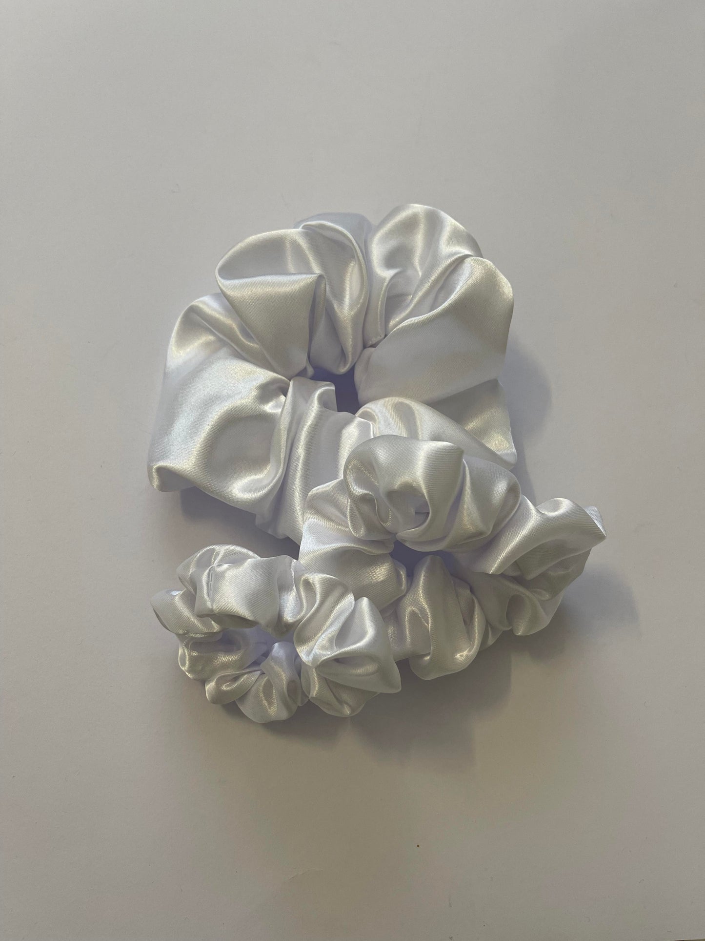 Gloss White Scrunchie- Mini