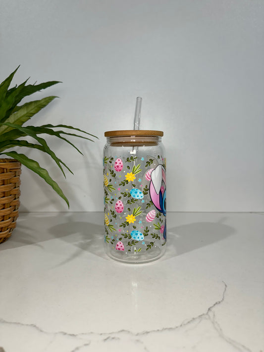 Easter Stitch #2 Glass Tumbler