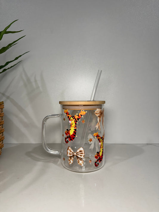 Tigger #1 Glass Tumbler with Handle