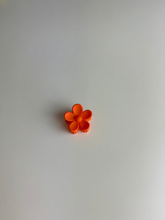 Mini Orange Flower Hair Claw Clip