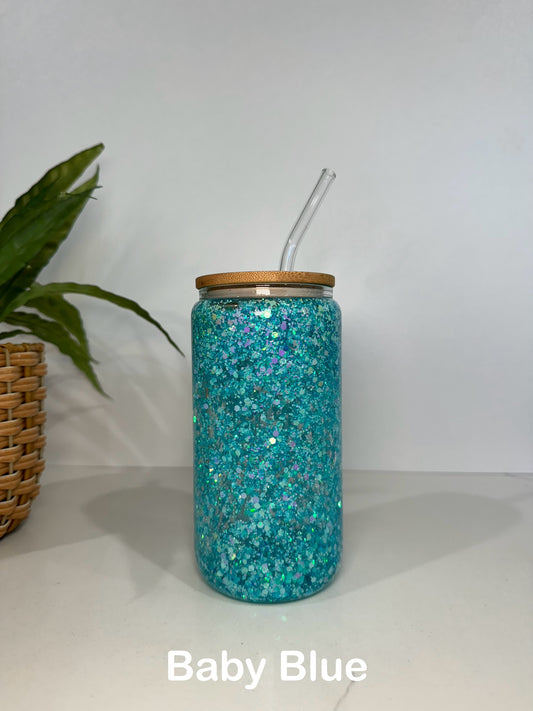 Custom Glitter Glass Tumblers- choose your glitter & wrap