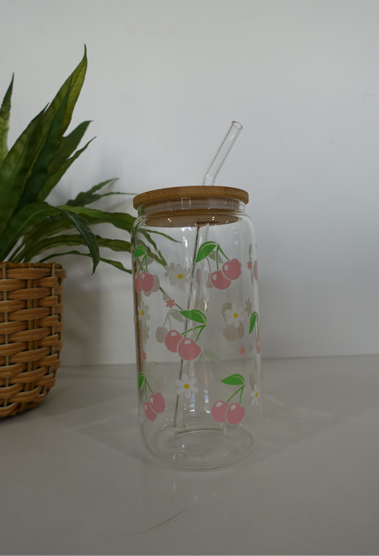 Cherry Glass Tumbler