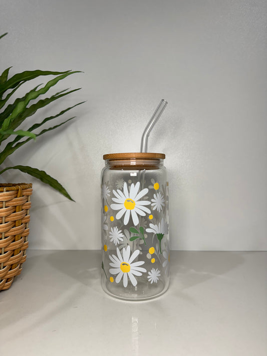 Daisies Glass Tumbler