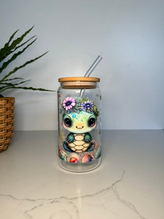 Turtle Glass Tumbler