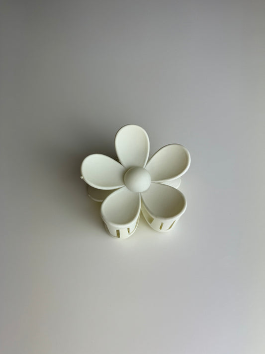White Flower Hair Claw Clip