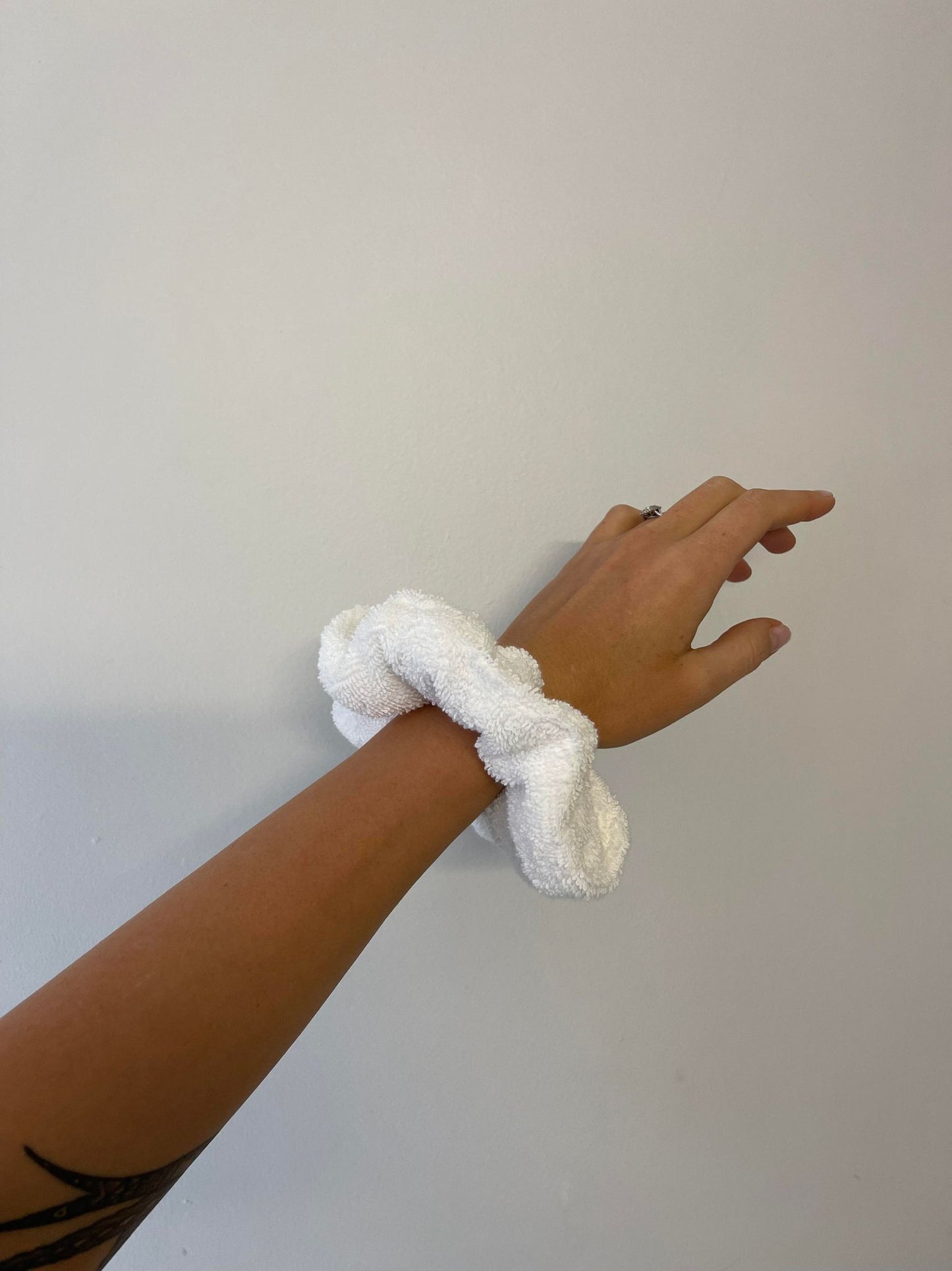 White Towel Scrunchies- PAIR- XL