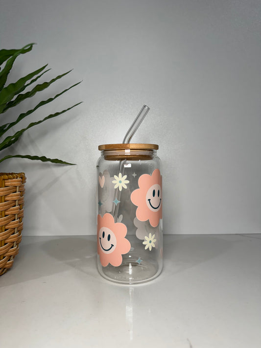 Peach Flower #2 Glass Tumbler