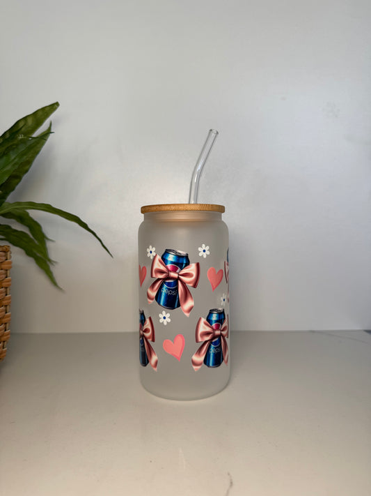 Frosted Pepsi #2 Glass Tumbler