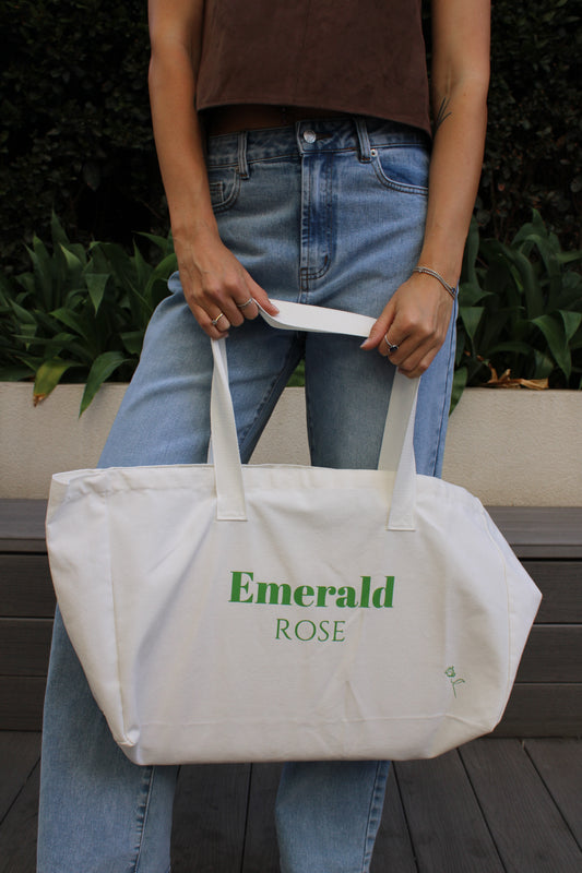 “Emerald Rose” Tote bag