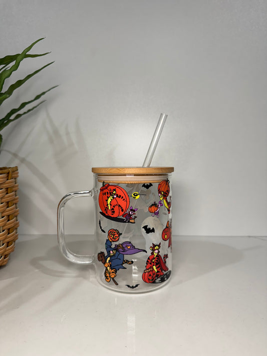Tigger #2 Glass Tumbler with Handle