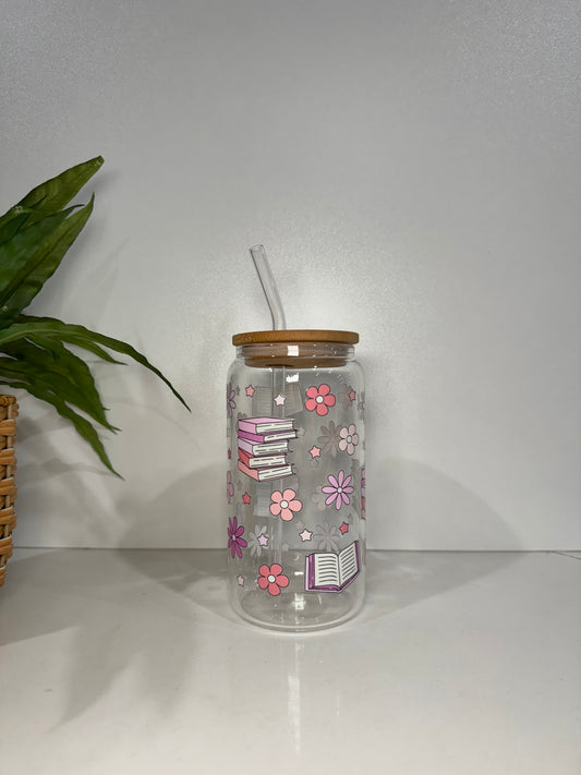 Books #2 Glass Tumbler