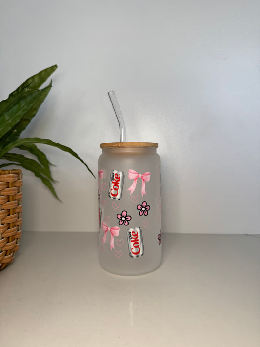 Frosted Diet Coke #3 Glass Tumbler