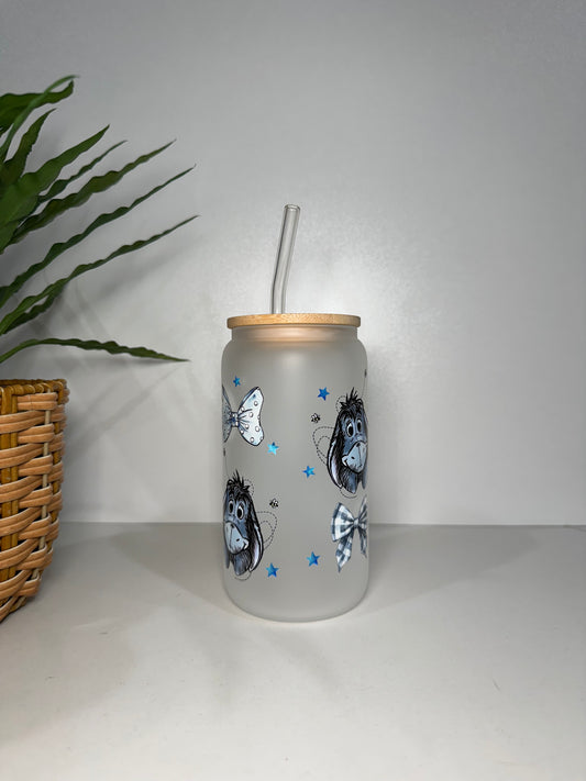 Frosted Eeyore #2 Glass Tumbler