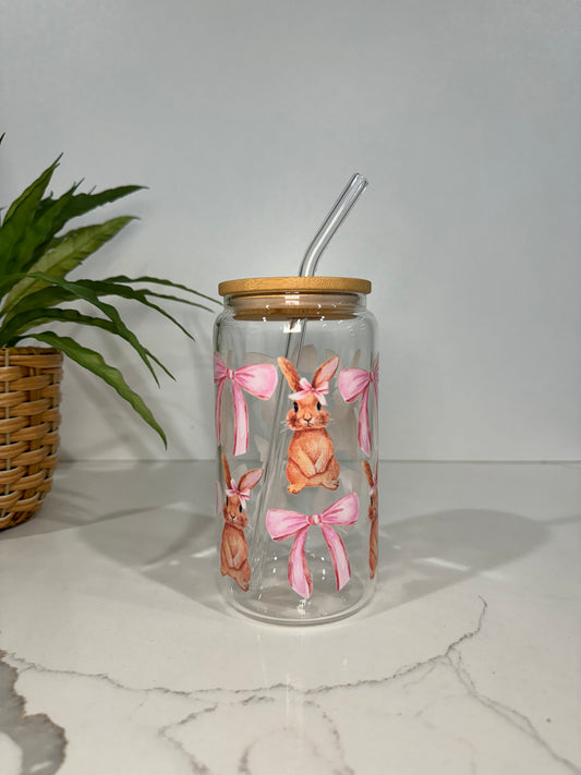 Bunnies #3 Glass Tumbler