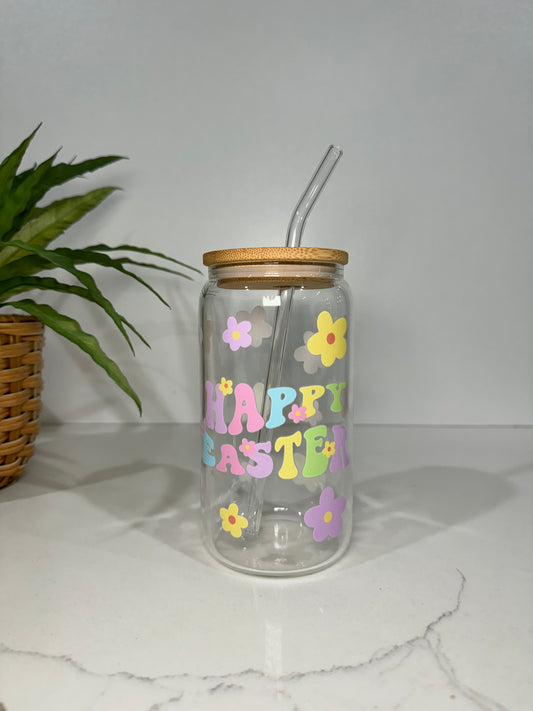 Happy Easter #2 Glass Tumbler