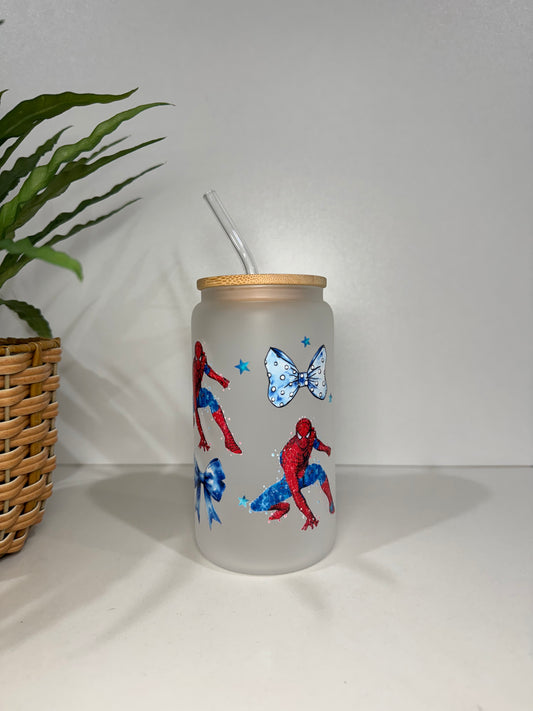 Frosted SpiderMan #1 Glass Tumbler