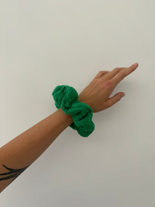 Green Towel Scrunchies- PAIR - XL