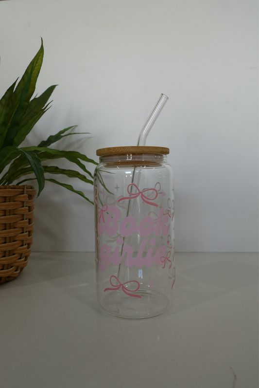 Book Girlie Glass Tumbler