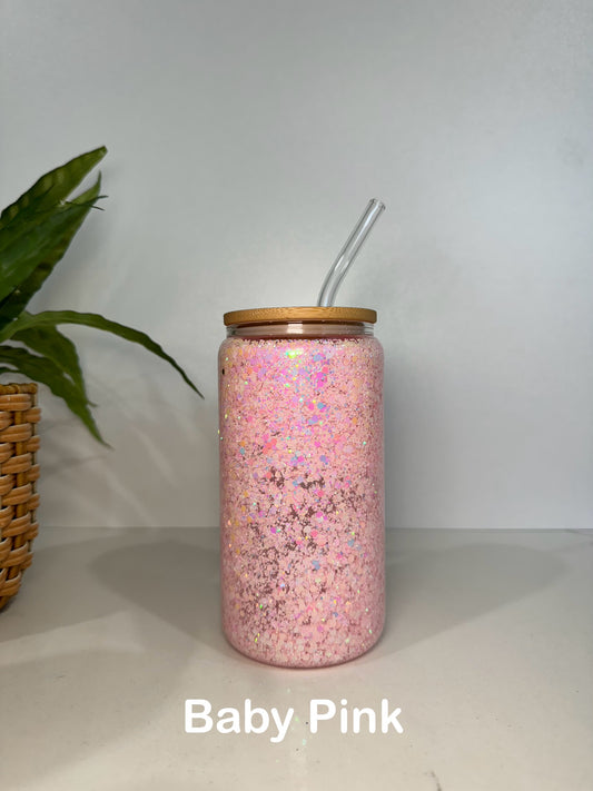 Custom Glitter Glass Tumblers- choose your glitter & wrap