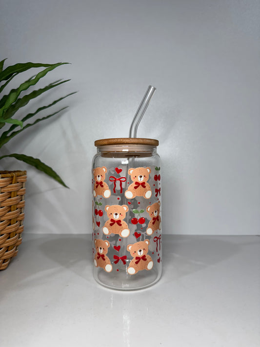 Teddy Bear #2 Glass Tumbler