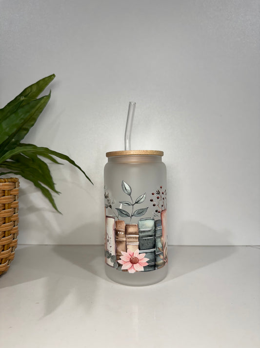 Frosted Books #1 Glass Tumbler