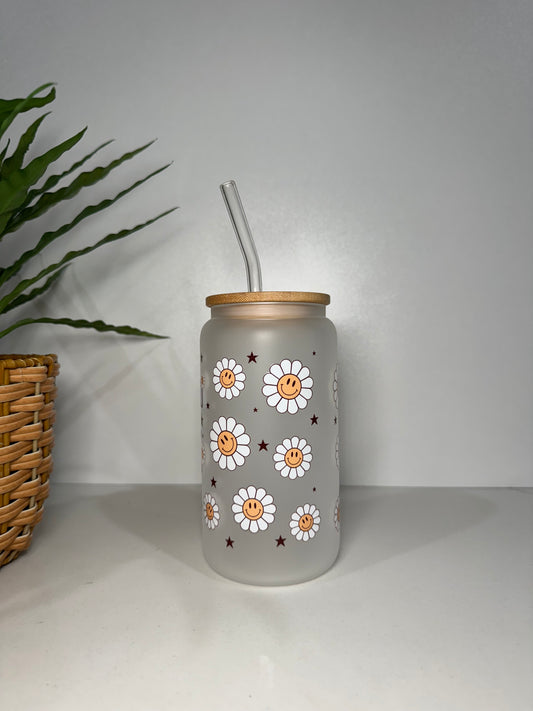 Frosted “I’m the problem”Glass Tumbler