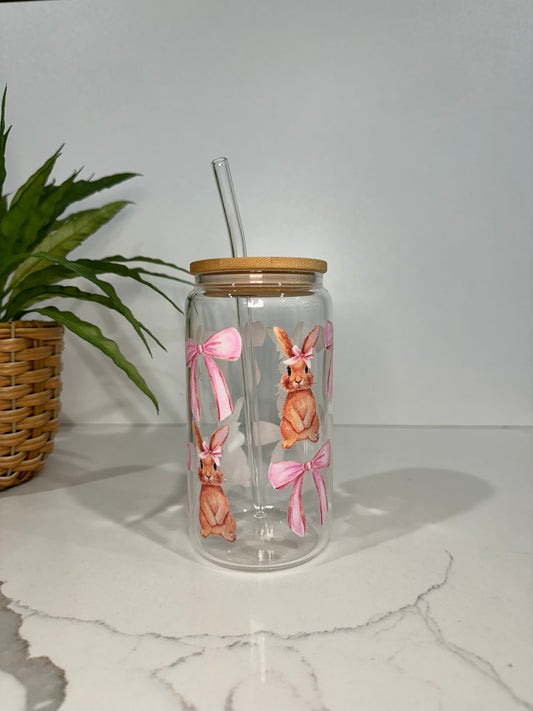 Bunnies #3 Glass Tumbler