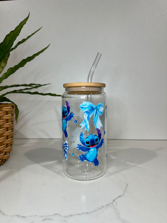 Stitch #5 Glass Tumbler