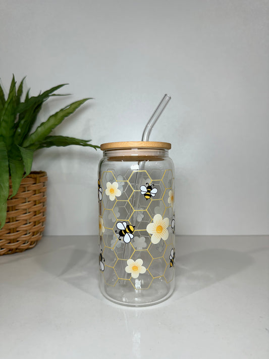 Bumble Bee Glass Tumbler