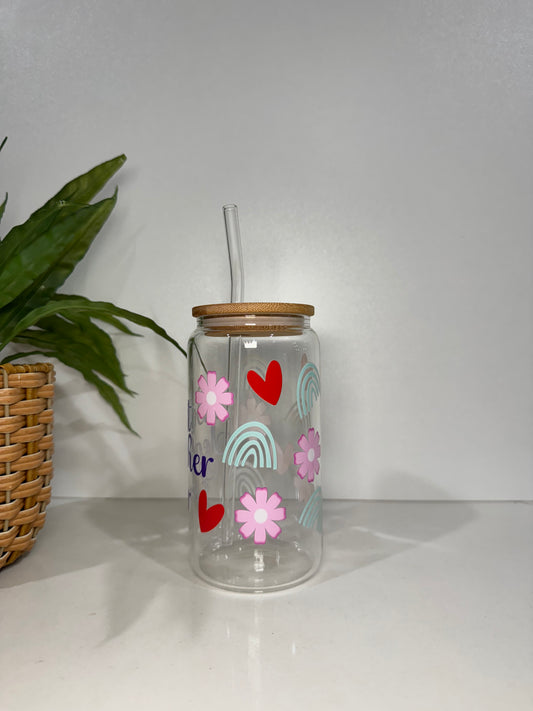 “Best Teacher Ever” Glass Tumbler