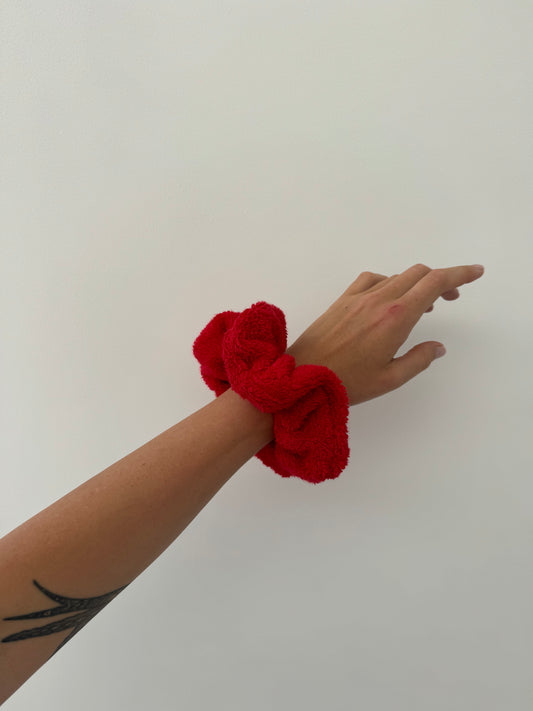 Red Towel Scrunchies- PAIR - XL