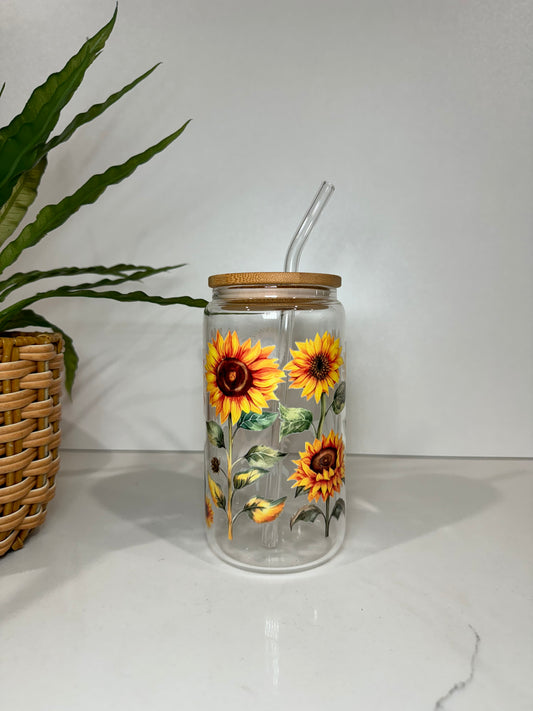 Sunflowers Glass Tumbler