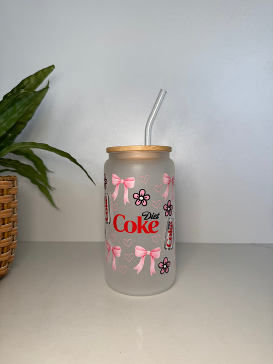 Frosted Diet Coke #3 Glass Tumbler