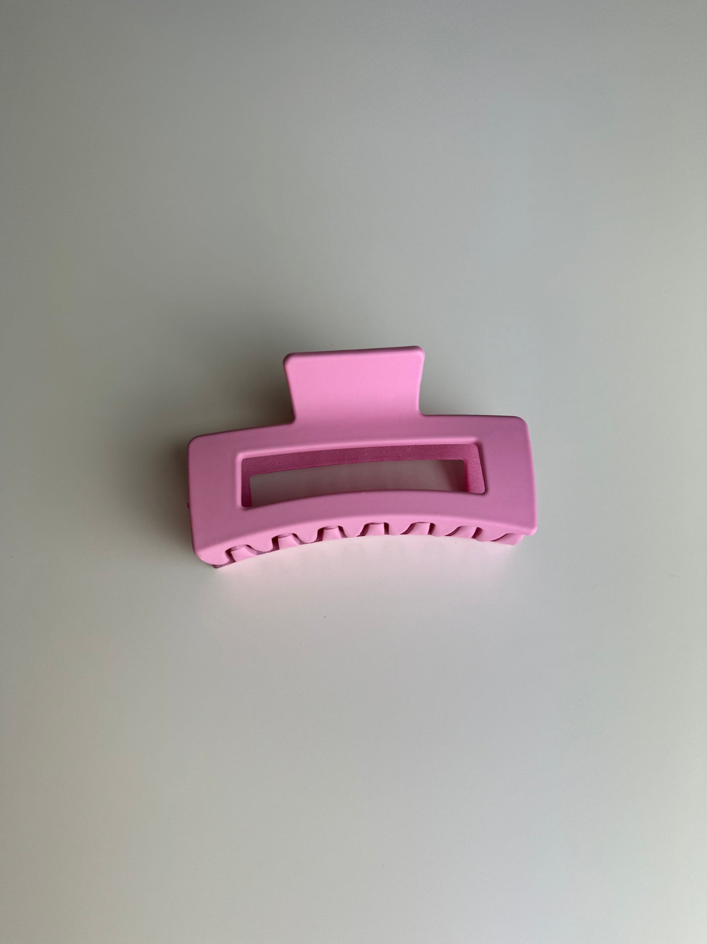 Pink Rectangle Hair Claw Clip